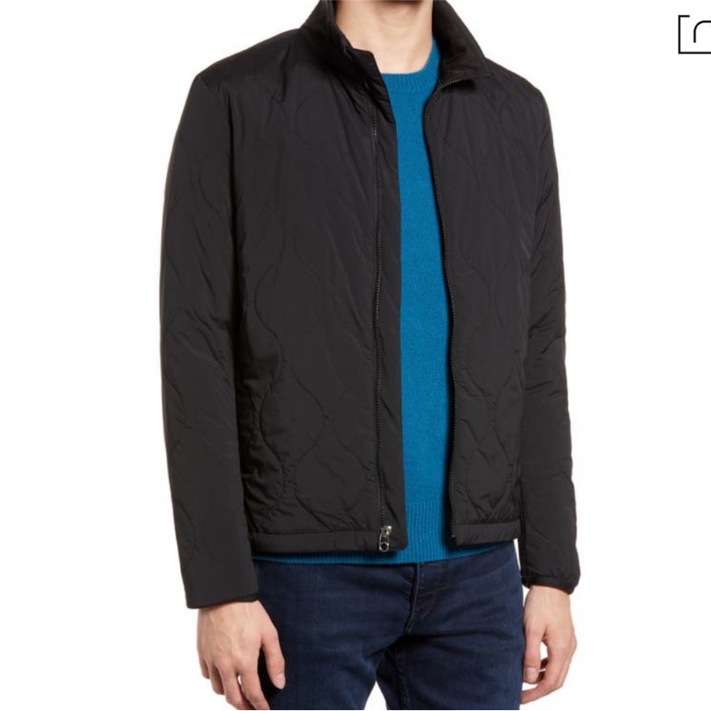 rag & bone men Black Outerwear Puffer Jacket Collar Zip Closure NWT Size Large